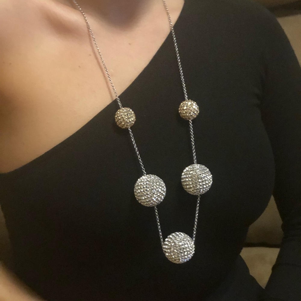 Swarovski Crystal Silver/Gold Runway Necklace